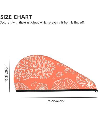 Marine Coral Microfiber Hair Towel | Soft Super Absorbent & Quick Dry for Long Curly Thick Hair - Buy Online on GoSupps.com