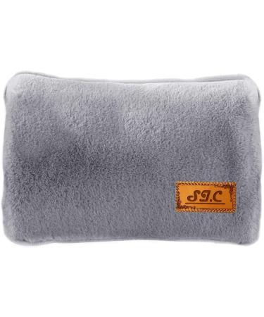 Electric Hot Water Bottle with Soft Plush Lining - 500W Hand & Foot Warmer for Pain Relief | Gray - Buy Online on GoSupps.com