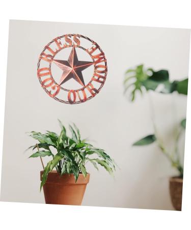 Holibanna Retro Wrought Iron Disc Home Decor Ornament Star Decor Rustic Home Wall Pendant Indoor Iron Hanging - Buy Online on GoSupps.com