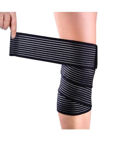 Knee Brace Extra Long Elastic Calf Compression Bandage Knee Wrap Support Sleeve for Men Women Running Basketball Sports