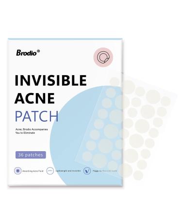 Brodio Invisible Acne Patch  Hydrocolloid Acne Pimple Patches for Face  Breakouts Spot Treatment for Skin Care  Absorbing Acne Fluid  Guard Your Beauty  Facial Stickers  2 Sizes (36 capsules/sheet)