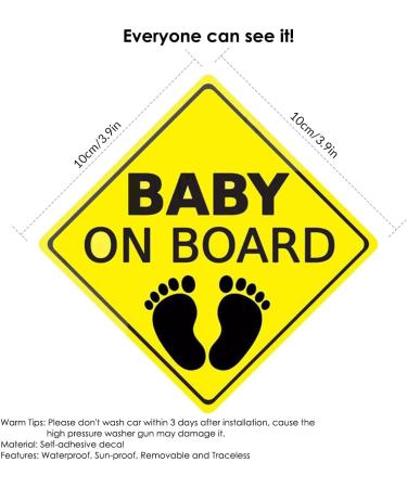 Buy Famkit Baby On Board Car Stickers - Waterproof & Durable Safety Signs (2-Pack 14x14 cm) | International Shipping Available - Buy Online on GoSupps.com