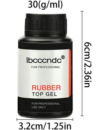 Rubber Top Coat Gel | No Wipe Gel Top Coat 30ml Builder Base in a Bottle Gel Nail Polish Long Lasting Gel Base Ultra Matte Finish UV LED Gel for Home Salon DIY Sesoanger Bottom glue  - Buy Online on GoSupps.com