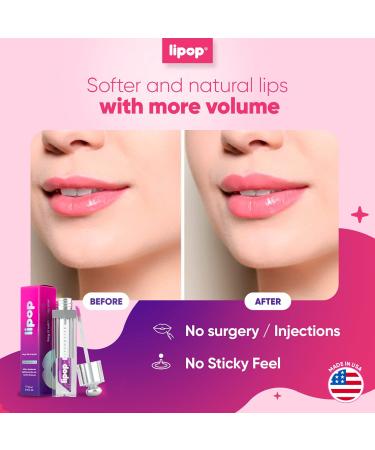 Lipop Lip Plumper Gloss - Hydrating & Volumizing with Vitamin E & Hyaluronic Acid - USA Made Plumping Lip Gloss for Full, Smooth Lips - 1 Unit - Buy Online on GoSupps.com