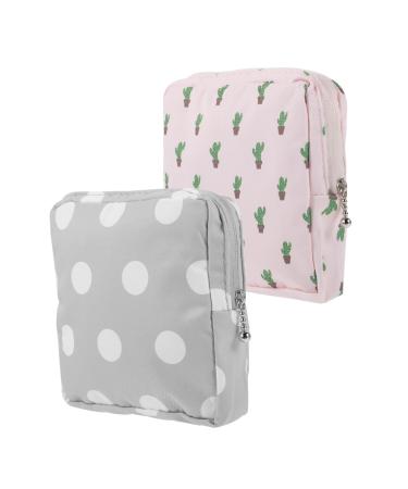 MARMERDO 2pcs Sanitary Napkin Storage Bag Out Door Decor Cotton Makeup Bag Travel Decor Cute Coin Purse Nursing Mat Organizer First Period Bags Period Pouches Sanitary Napkin Holder Bread