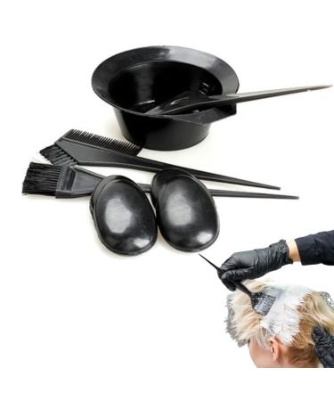 FILFEEL 5Pcs/Set Hair Color Dyeing Set Hair Dyeing Bowl Brush Ear Cover Shield Comb Hair Styling Tools