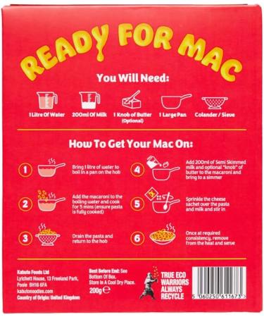 Sriracha Chilli Cheese Mac n' Cheese Big Box Instant Pasta 200g | Kabuto Noodles - Buy Online on GoSupps.com
