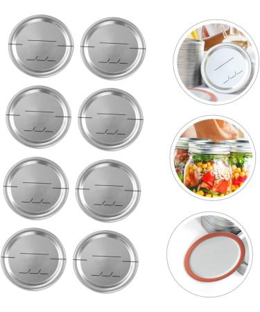 POPETPOP 60 Pcs Mason Jar Lids Wide Mouth Mason Jar Lid Cover Mason Jar Sealing Lid Sprouting Lids for Mason Jars Electric Wok Strainer Lid Reusable Canning Dinner Plate Leakproof Tinplate Silverx2pcs 8.6X8.6X0.2CMx2pcs - Buy Online on GoSupps.com