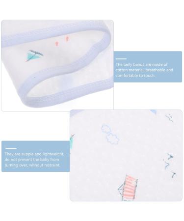 ULTNICE 3Pcs Cotton Baby Belly Band | Infant Umbilical Cord Support | Newborn Waist Cover - Sky Blue - Buy Online on GoSupps.com