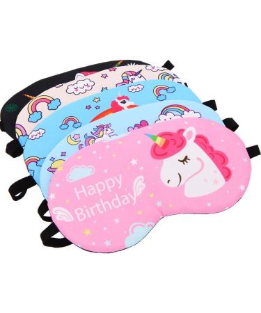 Set of 5 Cute Unicorn Sleeping Eye Mask Comfortable Lightweight Eyeshade Eyepatch Eye Cover for Party Travel Napping - Buy Online on GoSupps.com
