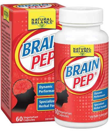 Natural Balance Brain Pep | Ginkgo Biloba & Kola Nut Supplement for Memory, Focus & Clarity | 60 Capsules - Buy Online on GoSupps.com