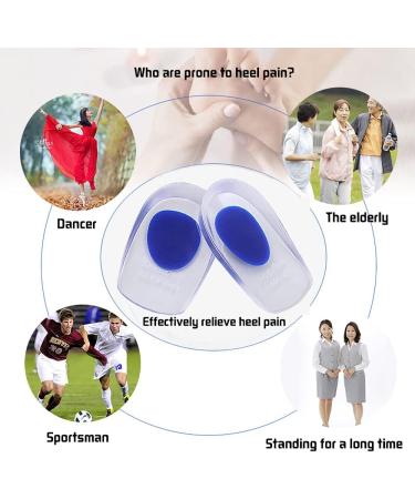 Buy Gel-Dersoning Cushions & Silicone-Hinge Pillows for Plantar Fasciitis Relief | Heel Spur & Achilles Pain Support (2 Pairs Blue Large) - Buy Online on GoSupps.com