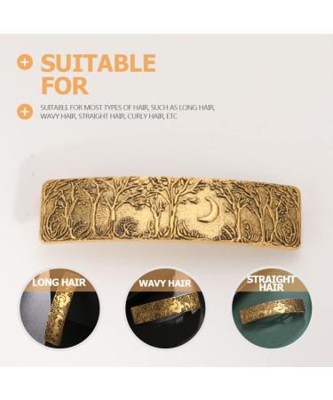 Metal Hairclip Metal Barrette French Hair Clip Retro Forest Moon Hairpin French Hairpin Women's Girls Fashion Hair Accessories Golden - Buy Online on GoSupps.com