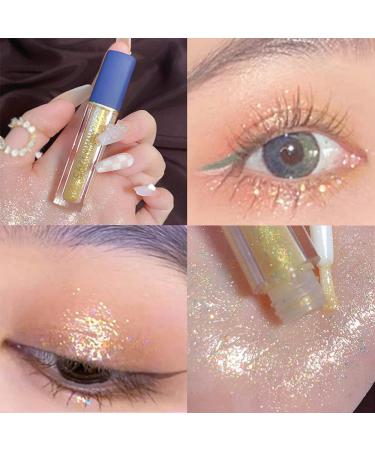 4Pcs Transparent Golden Glitter Eyeshadow Sticks Set - Sparkly Liquid Shimmer Eyeliner for Party Makeup - Buy Online on GoSupps.com