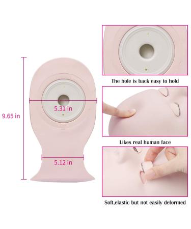 Men's Makeup Mannequin Head with 4 Pairs Eyelids | Soft Silicone Eyelash Extension Exercise Model for Beginners - e-MTT-White - Buy Online on GoSupps.com