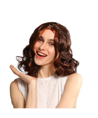 Wig Ladies Long Hair Brazilian Synthetic Long Women Wavy Cosplay Curly Hair 80s 60s 50s 70s
