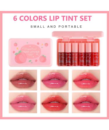 Liquid Tint Stain - 6 Colors Korean Lip Gloss | Moisturizing Multi-Use Lip & Cheek Tint | Long-Lasting Non-Stick Cup Vivid Peach Color - Buy Online on GoSupps.com