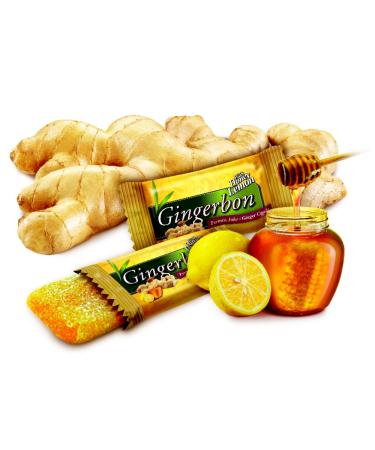 Gingerbon Ginger Honey Lemon Bonbons - 125g Pack | Sweet & Natural Flavors - International Shipping Available - Buy Online on GoSupps.com