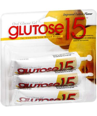 Glutose-Lemon 15 Gram Tube, 3 Pack