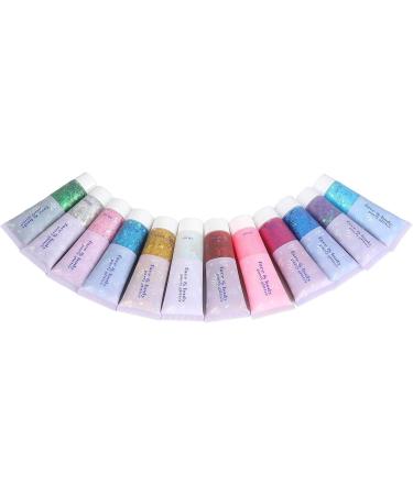 Body Glitter Gel - 12 Colors Holographic Sparkling Cosmetic Powder for Face Eyes Lips & Nails | Perfect for Festivals & Halloween - Buy Online on GoSupps.com