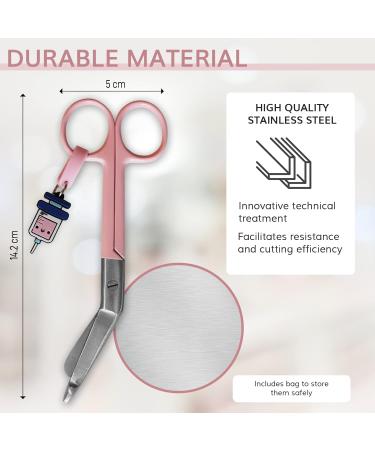 Buy Blunt Lace Association Scissors & Pink Key Rings - Stainless Steel Design Scissors for Creative Crafts - Buy Online on GoSupps.com