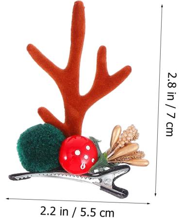 Beaupretty 4 Pairs Christmas Hair Clips Deer Ear Headband Girls Christmas Barrette Animal Ear Hair Clip Kids Hairpin Hair Jewels for Women Xmas Hairpin Christmas Deer Pompom Issue Card Miss - Buy Online on GoSupps.com