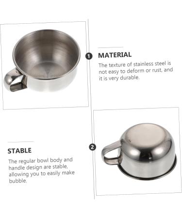 Angoily 7pcs Shaving Soap Dish Set - Stainless Steel Bubble Container for Men | Durable & Stylish Shaving Foam Holder - Buy Online on GoSupps.com