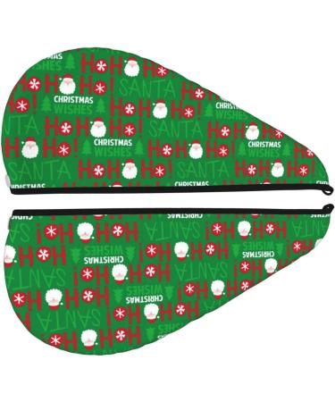 Buy Cute Santa Hair Towel Wrap | Fast Drying Hair Turban & Button Closure | Perfect Hair Care Accessory for All Hair Types - Buy Online on GoSupps.com