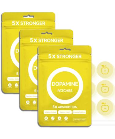 huangirl Dopamine Patches | 90 Pack (3PCS) | Vegan Plant-Based Formula - for Men & Women 3 PCS