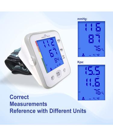 EasyHome Large Cuff Digital Blood Pressure Monitor | 3-Color Backlit Display & Pulse Meter | FDA Cleared for OTC | IHB Indicator | 2 User | FSA Eligible - Buy Online on GoSupps.com