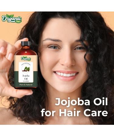 Organic Zing Jojoba Oil Pure & Natural for Skin Face Hair Care Aroma Therapy Diffuser Conditioner - 118ml - Buy Online on GoSupps.com