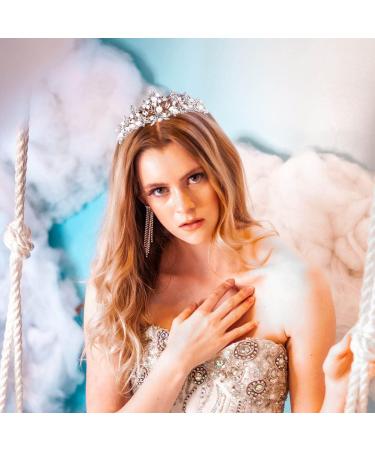 Uranian Silver Crowns and Tiaras - Bridal Wedding Accessories for Women and Girls - Buy Online on GoSupps.com