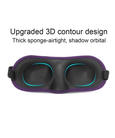 3D Contoured Light Blocking Sleep Mask - Lightweight Comfort Eye Mask for Men and Women - Purple - Buy Online on GoSupps.com