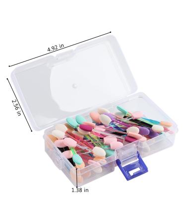 50PCS Chrome Nail Powder Applicator Brushes - Disposable Eyeshadow Tools with Acrylic Storage Box for Nail Art & Glitter Pigment | Colorflu - Buy Online on GoSupps.com
