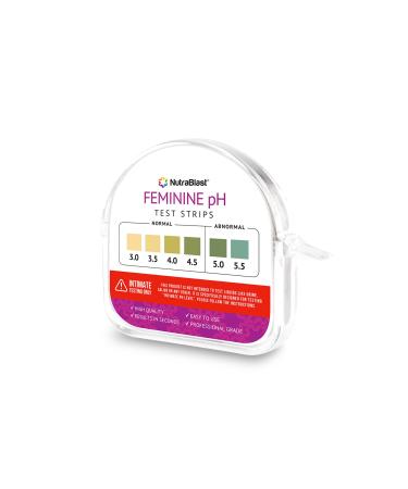 NutraBlast Feminine pH Test Strips 3.0 - 5.5 | Monitor Intimate Health | Easy to Use & Accurate Womens Acidity & Alkalinity Balance pH Level Tester Kit (100 Tests Roll)