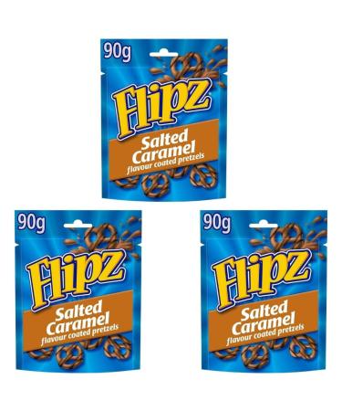 3 -sample package Flipz Pretzels - 3 times Flavor Coated Pretzels - 3x90g Packing - In a delicious taste: Salted Caramel + Heartforcards Shipping protection (Salted Caramel)