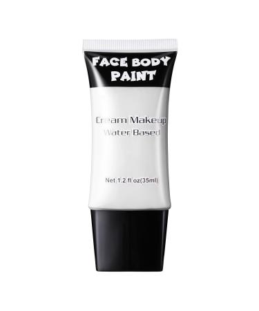 White Face Paint Professional Face Painting Kit Cream FX Water Based Body Paint Full Coverage Foundation Makeup SFX Makeup For Halloween Clown Joker Skeleton Corpse Zombie Vampire Cosplay