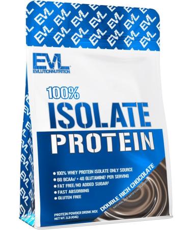 Evlution Nutrition 100% Isolate Whey Protein Powder - 25g Fast Absorbing Sugar-Free Low-Carb Gluten-Free - Double Rich Chocolate 1 LB - Buy Internationally - Buy Online on GoSupps.com