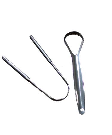 Stainless Steel Tongue Scraper 2-Piece Tongue Cleaner Home Personal Oral Care Utensils