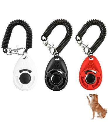 CRLLDPM Dog Training Clickers - 3 Pack with Hand Loop | Perfect for Dogs Cats & Horses | Clicker Training Tools | International Shipping - Buy Online on GoSupps.com
