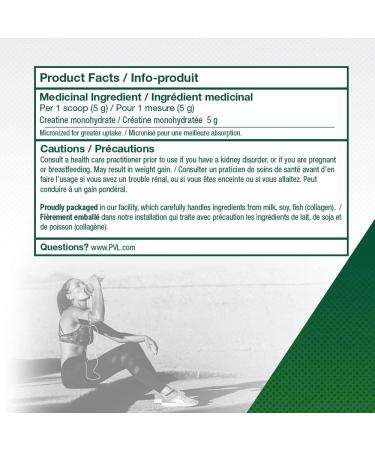 PVL 100% Pure Creatine - Creatine Monohydrate Micronized Powder - Creatine Powder Supplement for enhanced high-intensity performance - 1000 g - 200 Serving 200 Servings (Pack of 1) - Buy Online on GoSupps.com