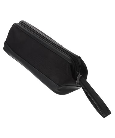LIFKOME Hair Dryer Storage Bag Hair Curlers Hair Rollers Travel Hair Dryer Duffle Bag for Travel Case Pu 36.00X15.50X13.00CM Black