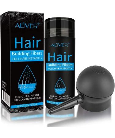 Hair Fibres with Pump Application Hair Thickening Products for Men Women Premium Hair Powder Professional Hair Spray for Thinning Hair & Bald Spots (Light Brown)