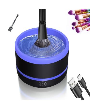 SOGUE Electric Makeup Brush cleaner with Silica gel mat bowl Portable Automatic USB Type-C 5V 1A Cosmetic make up brush cleaner Machine Tools, beauty brushs cleaner powered washer (blue)