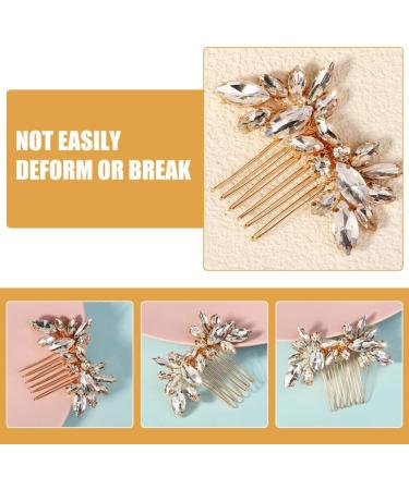 DEARMAMY Hair Comb Flower Rhinestone Hair Decoration Bride Hair Side Comb Hair Accessory - Buy Online on GoSupps.com