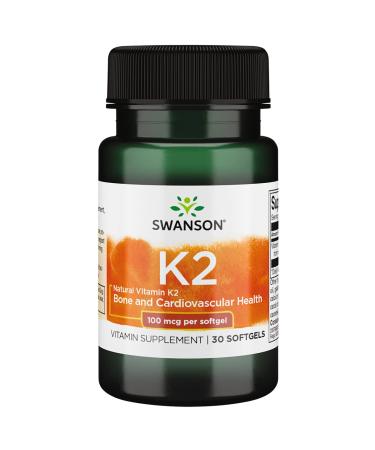 Swanson Natural Vitamin K2 100 mcg 30 Softgels - Buy Online on GoSupps.com