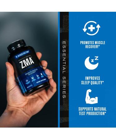 Jacked Factory ZMA Supplement - 180 Veggie Capsules - Sleep Support, Muscle Building, Workout Recovery - Buy Online on GoSupps.com