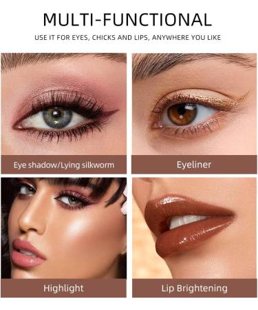  HIFFEY 12 colors eyeshadow pencil waterproof glitter matte nude eyeshadow makeup cosmetics eyeliner pens shadow (Color: 10) - Buy Online on GoSupps.com