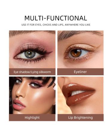 QiBest 12 PCS Eyeshadow Stick Set - Creamy Matte Shimmer Eye Shadow Pencil Crayons | High Pigmented & Waterproof | Classy Eye Makeup Sticks - Buy Online on GoSupps.com